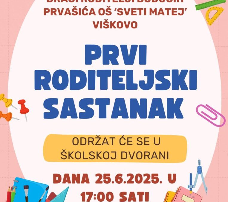 Roditeljima budućih prvašića