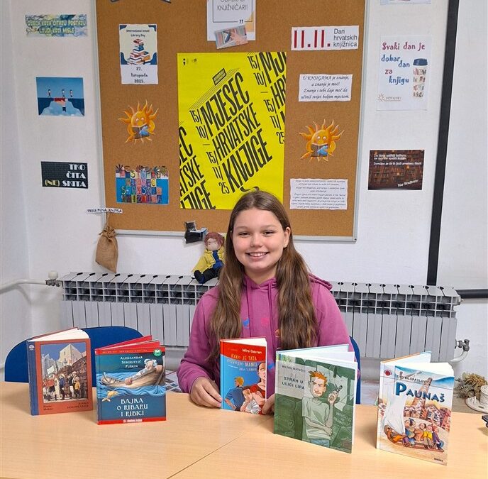 Lorena Knezović – super cura koja voli knjige i školsku knjižnicu